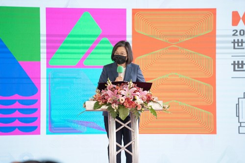 President Tsai Ing-wen delivered her speech at the event
